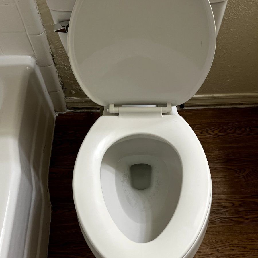 The same bathroom cleaned, sanitized, and restored by ATX Decon